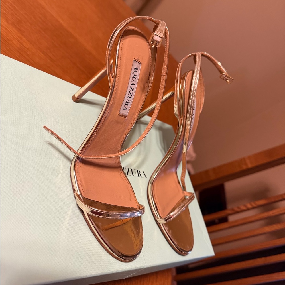 Aquazzura Metallic Gold Heels